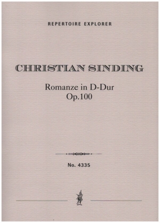 Romanze in D-Dur op.100 fr Violine und Orchester Partitur