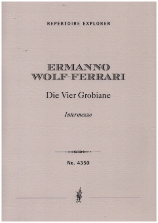 Intermezzo aus 'Die 4 Grobiane' fr Orchester Partitur