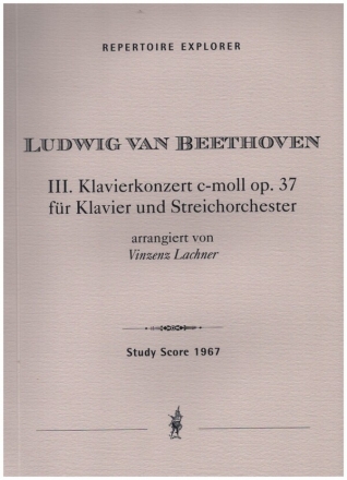 Klavierkonzert Nr.3 c-Moll op.37 fr Klavier und Streichorchester Studienpartitur