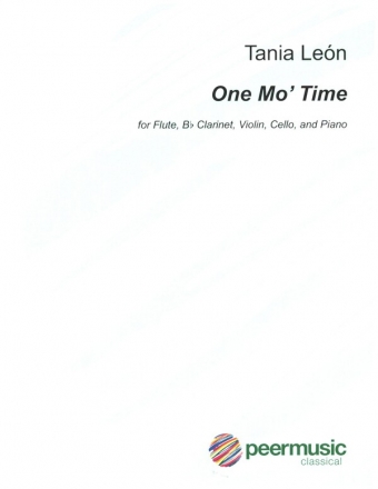 One Mo' Time for flute, clarinet in B, violin, violoncello and piano score and parts