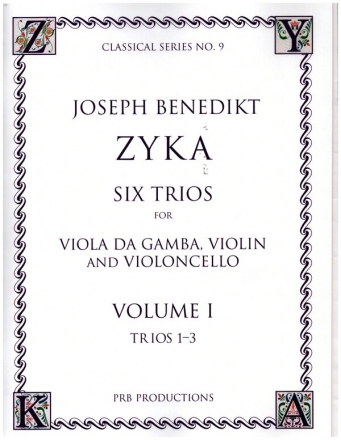 6 Trios vol.1 (nos.1-3) for viola da gamba, violin and violoncello score and parts