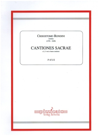 Cantiones sacrae per 2-3 voci e Bc partitura