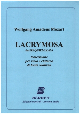 Lacrymosa dal Requiem KV626 per viola e chitarra partitura