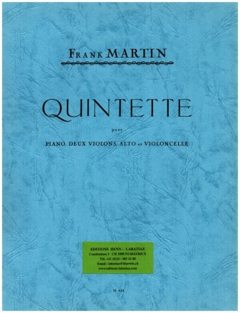 Quintette pour piano, 2 violons, alto et violoncelle partition et parties