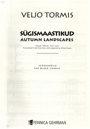 Sgismaastikud for mixed chorus  a cappella score (est/en)