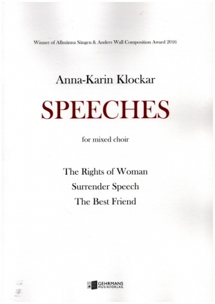 Speeches for mixed choir score (en)