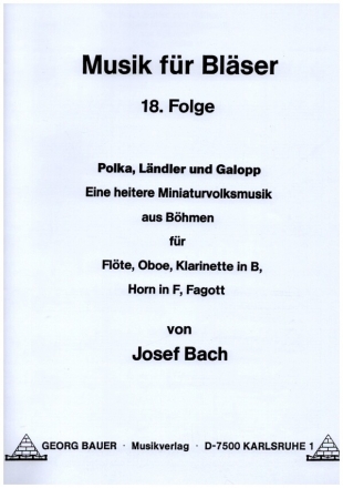 Polka, Lndler und Galopp fr Flte, Oboe, Klarinette, Horn und Fagott Partitur und Stimmen