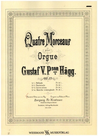 4 Morceaux op.12 pour orgue