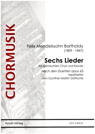 6 Lieder op.63 fr gem Chor und Klavier Partitur