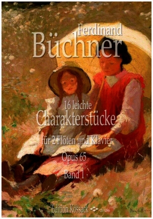 16 leichte Charakterstcke op.65 Band 1 (Nr.1-8) fr 2 Flten und Klavier Stimmen