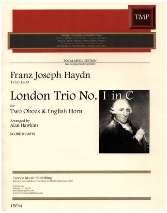 London Trio in C no.1 for 2 oboes and englishhorn score and parts