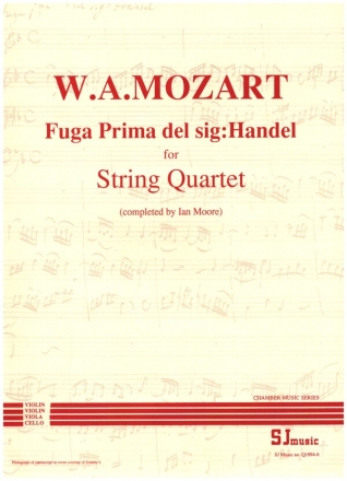 Fuga Prima del sig:Handel for string quartett score and parts