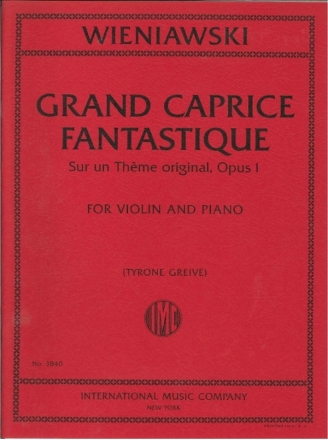 IMC3840  Henri Wieniawski, Grand caprice fantastique for violin and piano