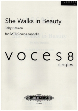 She Walks in Beauty for mixed chorus a cappella chorus score