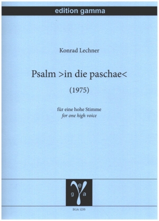 Psalm 'in die paschae' fr hohe Stimme