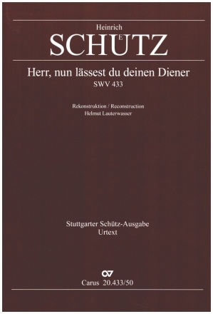 Herr, nun lssest du SWV433 fr 6 Stimmen (SSATTB) und Bc ad lib. Partitur