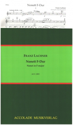 Nonett F-dur fr Flte, Oboe, Klarinette, Horn, Fagott, Streichtrio und Kontrabass Partitur und Stimmen