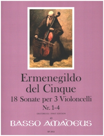 18 Sonaten Band 1 (Nr.1-4) fr 3 Violoncelli Partitur und Stimmen