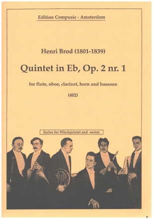 Quintet in Eb Major op.2,1 for flute, oboe, clarinet, horn and bassoon score and parts