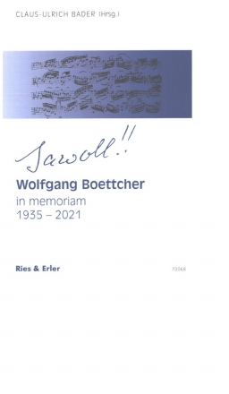 Jawoll!! Wolfgang Boettcher in Memoriam (1935-2021)