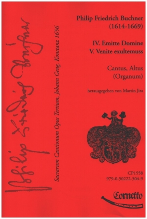 IV. Emitte Domine und V. Venite exultemuss fr 2 Singstimmen (Cantus, Altus), Orgel und Bc Partitur und Stimmen