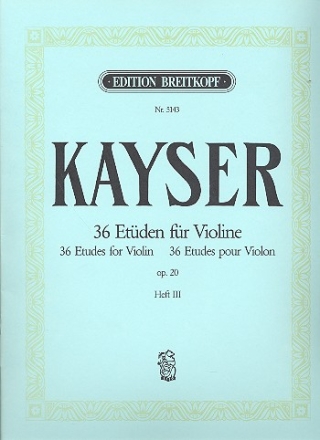 36 Etden op.20 Band 3 fr Violine