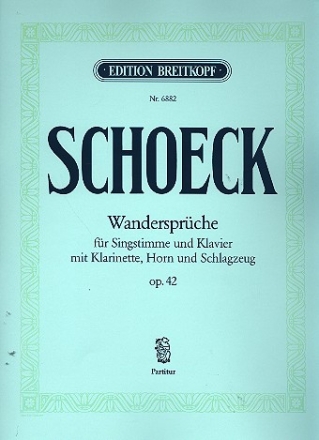 Wandersprche Liederfolge fr Tenor (Sopran) und Klarinette Partitur und Stimmen