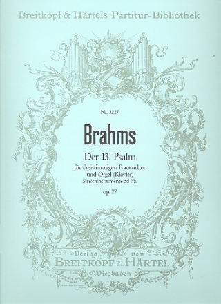 Psalm 13 op.27 fr Frauenchor und Orgel Partitur (dt)