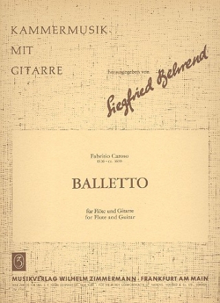 Balletto fr Flte und Gitarre Partitur