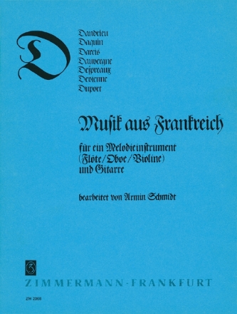 Musik aus Frankreich fr ein Melodieinstrument und Gitarre