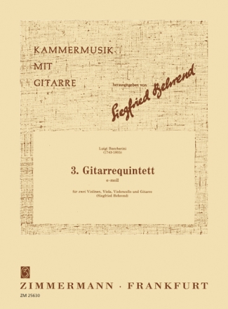 Quintett e-Moll Nr.3 fr 2 Violinen, Viola, Violoncello und Kontraba Stimmen