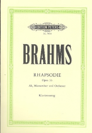 Rhapsodie op.53 fr Alt, Mnnerchor und Orchester Klavierauszug (dt)