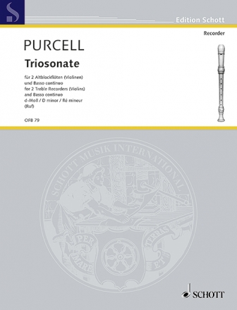 Triosonate d-Moll fr 2 Alt-Blockflten (Violinen, Flten) und Basso continuo, Violoncel