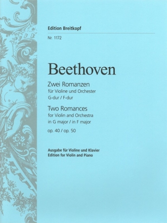 Romanzen op.40 und op.50 fr Violine und Orchester fr Violine und Klavier