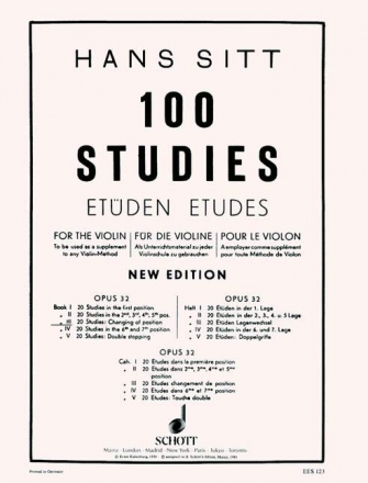 100 Studies op.32 vol.3 20 Studies for the violine (changing of position)