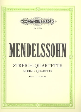 Streichquartette op.12, op.13, op.80 und op.81 fr Streichquartett Stimmen