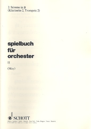 Spielbuch fr Orchester Band 2 fr Orchester Einzelstimme - 2. Stimme in B: Klarinette II, Trompete II