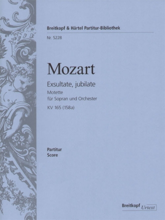 Exsultate jubilate KV165 fr Sopran, Orchester und Orgel Partitur