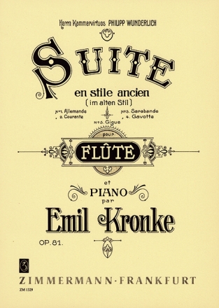 Suite en stile ancien op.81 pour flute et piano