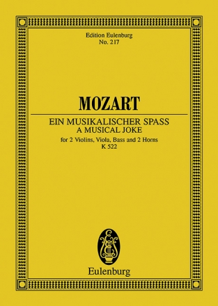 Sextett  F-Dur KV522 fr 2 Hrner und Streichquartett Studienpartitur