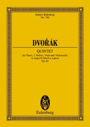 Quintett A-Dur op.81 fr Klavier und Streichquartett Studienpartitur