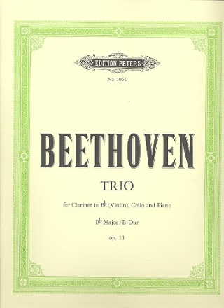 Trio B-Dur op.11 fr Klarinette (Violine), Violoncello und Klavier Stimmen