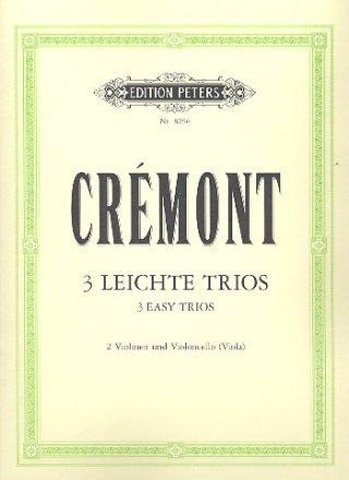 3 leichte Trios op.13 fr 2 Violinen und Violoncello (Viola) Stimmen