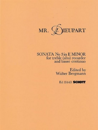 Sonata e minor no.3 for treble recorder and piano