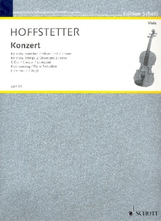 Konzert C-Dur fr Viola, Streicher, 2 Oboen und 2 Hrner in C Klavierauszug mit Solostimme