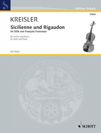 Sicilienne et Rigaudon fr Violine und Klavier