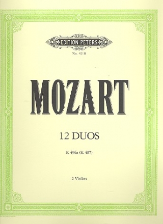 12 leichte Duos KV487 fr 2 Violinen Spielpartitur