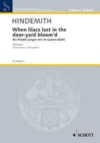 Als Flieder jngst mir im Garten blht fr gemischten Chor (SATB) mit Soli (MezBar) und Orchester Chorpartitur