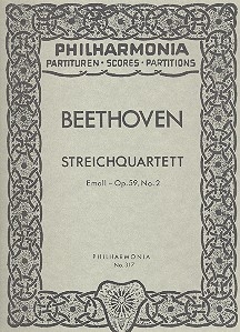 Streichquartett e-Moll op.59,2 Studienpartitur