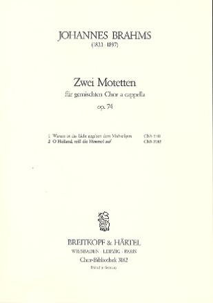 O Heiland rei die Himmel auf op.74,2 fr gem Chor Chorpartitur